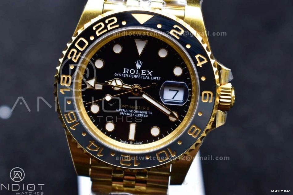 CHS Master Bracelet Black II Gain on GRNR Gold Weight 927 Jubilee 1:1 Best Edition Factory VR3285 GMT YG 126718 Dial NewStyle 0514